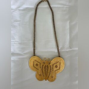 Kenneth Jay Lane Gold Butterfly Necklace (as seen on Carrie Bradshaw)